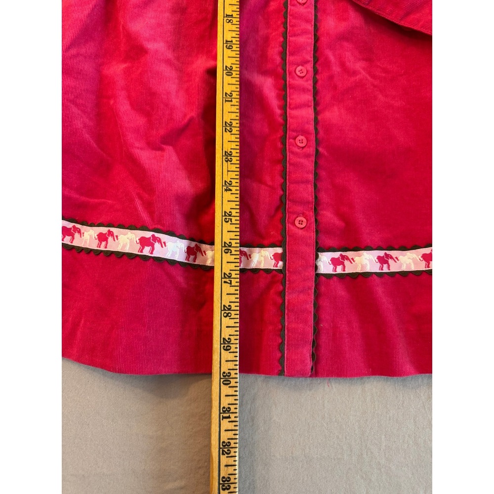 Lilly Pulitzer Pink Corduroy Dress Size 7‎ Elephant Trim Barbie Winter - Picture 7 of 9
